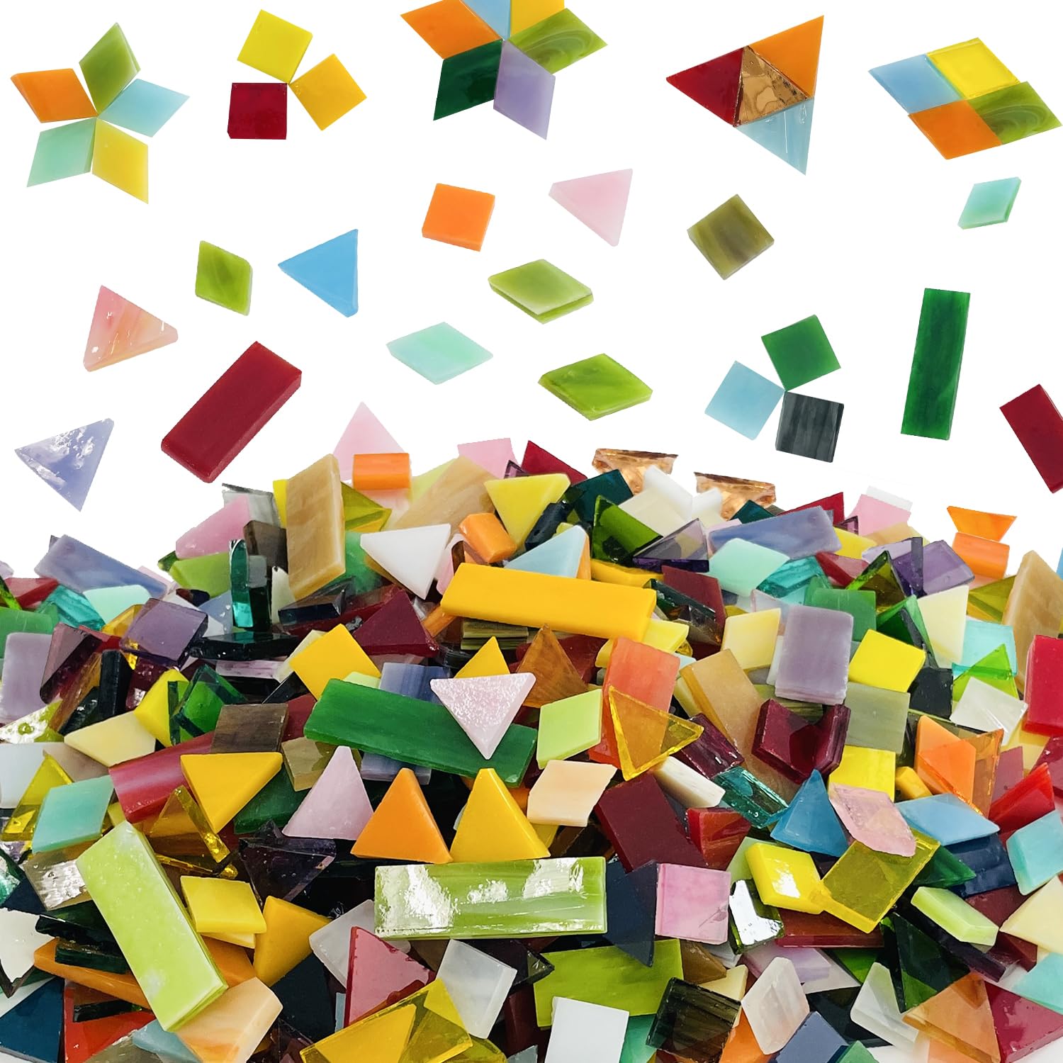 Amazon.co.jp: Socpuro モザイクタイル ガラス DIY用 ステンド