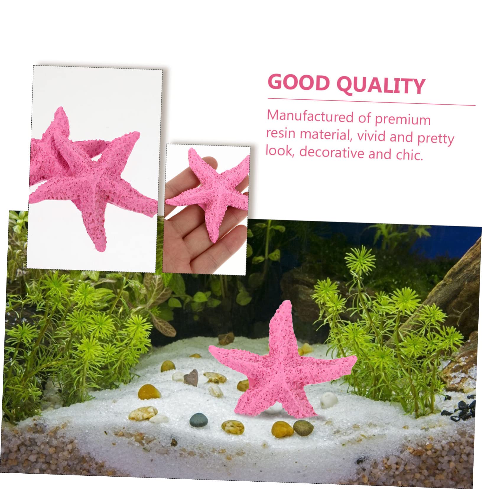 SEWOART Pink Decoration 2Pcs Resin Marine Ornaments for Fish Tank Aquarium Landscaping Home Decor, 7X7X1CM - Image 4
