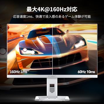 INNOCN 27M2V 27-Inch Gaming Monitor 4K Mini LED Monitor 160Hz/144Hz, 1ms Response Time HDR1000 QD Quantum Dot No Bright Spot Guarantee, HDMI 2.1/DP 1.4/USB Type-C 90W/USB 3.0/USB Hub, Built-in