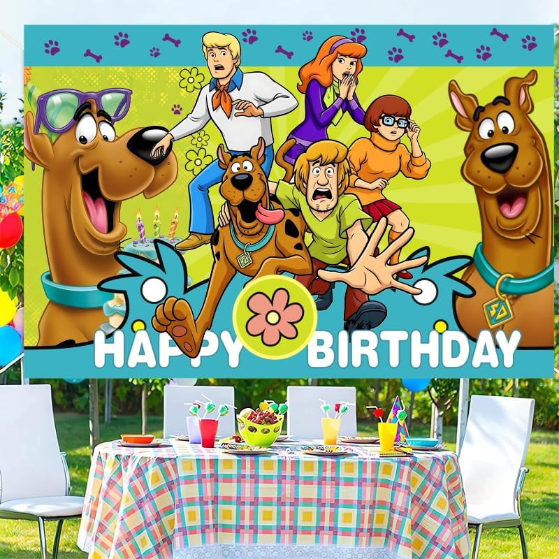 Background Birthday Decorations, Happy Birthday Banner Backdrop for Birthday Party Supplies (5x3ft)