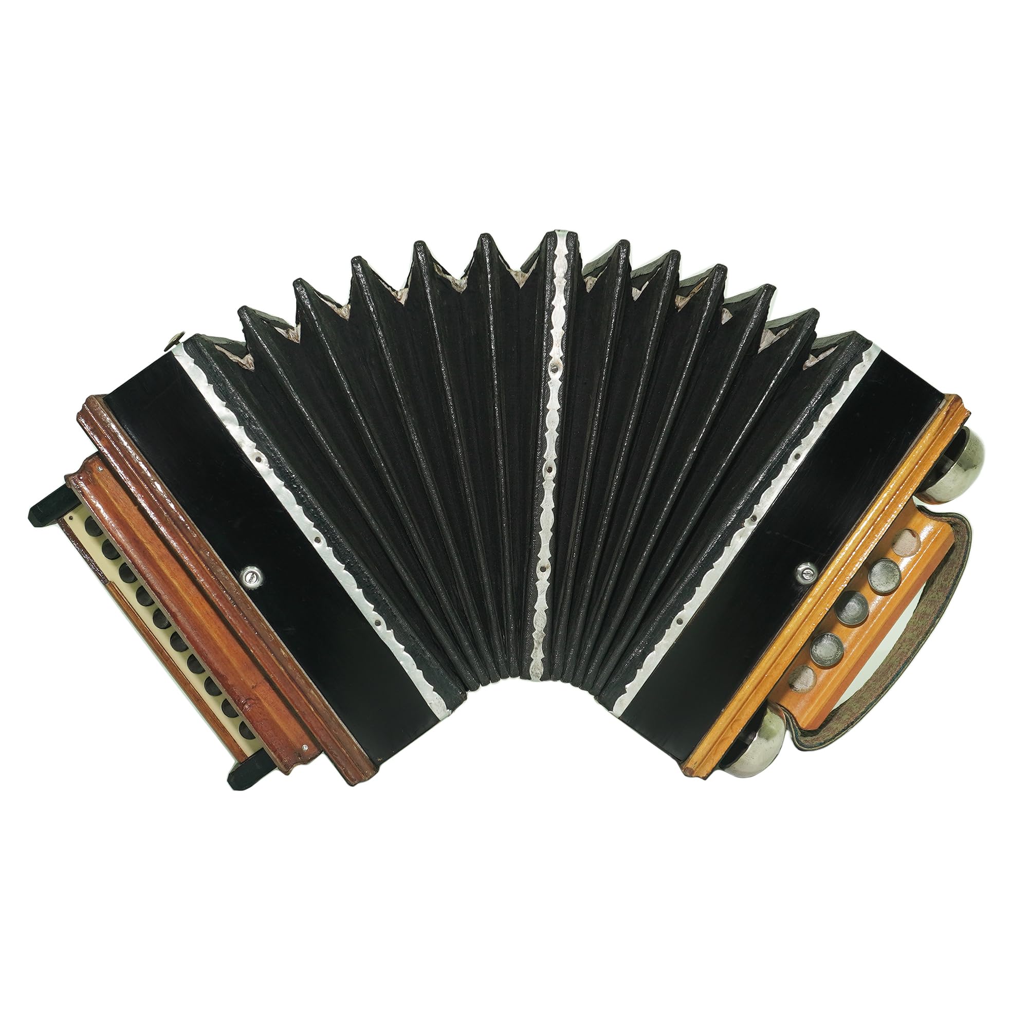 Antique Diatonic Saratovskaya Harmonica Vintage Handmade Garmon Button Accordion 2440 Old Squeezebox Musical Instrument Small Bayan Accordion