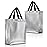 Nush Nush Silver Gift Bags Medium Size - Set of 12 Reusable Gift Bags with Handles - Perfect Goodie Bag for Birthday Party Favors, Christmas, Thanksgiving, Wedding, Baby Shower, Return Gifts - 8X4X10