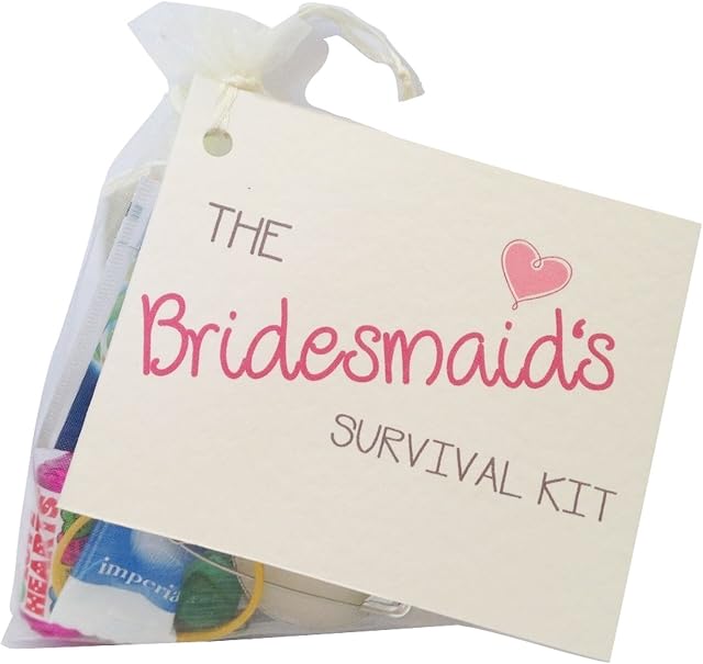 The Bridesmaid Novelty Survival Kit. Wedding gift for the bridesmaid. Keepsake wedding favour