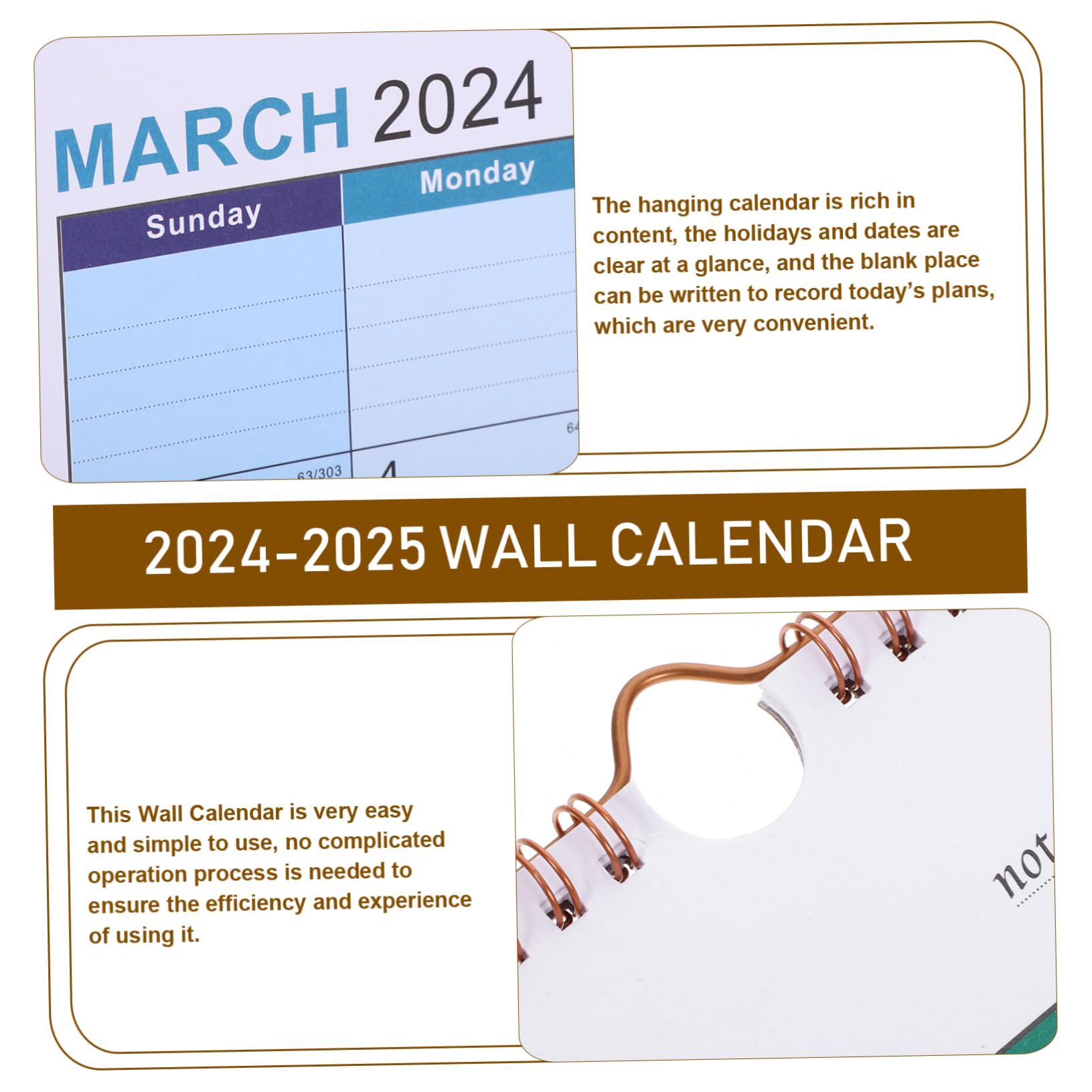 SEWACC 3stücke Wandkalender Für Büro Monatskalender Im Minimalistischen Design Englischer Wandkalender Mit Notizbereich Praktisch Und Dekorativ Für Zuhause Und Arbeitsplatz