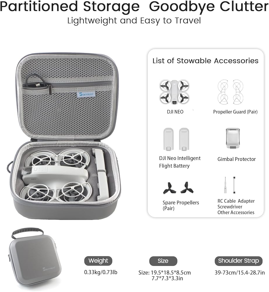 Amazon.com: Skyreat Neo Case, Portable PU Leather Small Shoulder