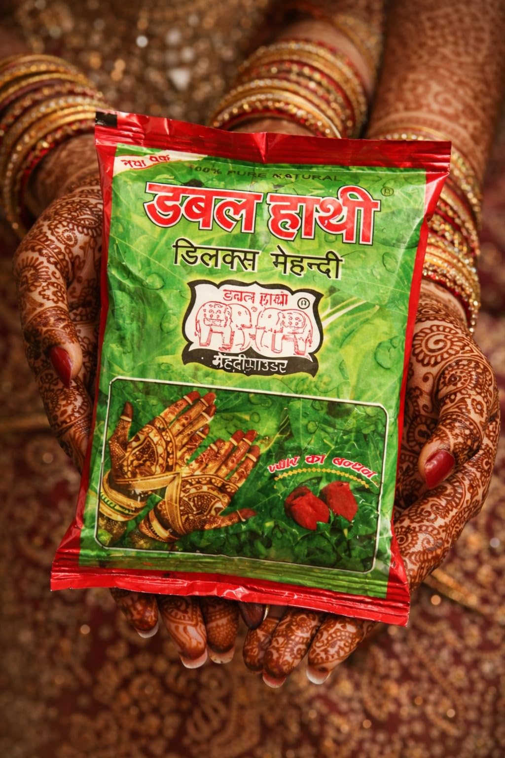 Double Hathi Deluxe Mehendi Powder, 500g | 100% Pure Natural, For Hand and Hair-picture-22