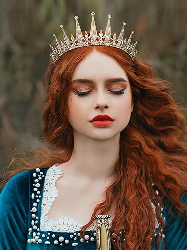 Miniatura 30 de SWEETV Tiaras y coronas para mujer, tiara de boda de cristal para novia, corona plateada de metal, accesorios de fiesta de disfraces