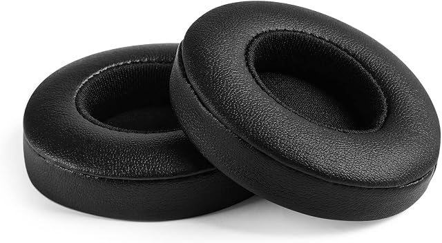 Yizhet Replacement Earpads Compatible with Beats Solo 2 Solo 3 Wireless & Wired Bluetooth Headphones Replacement Ear Pads Ear Cushion Protein Leather & Foam (1 Pair, Black)