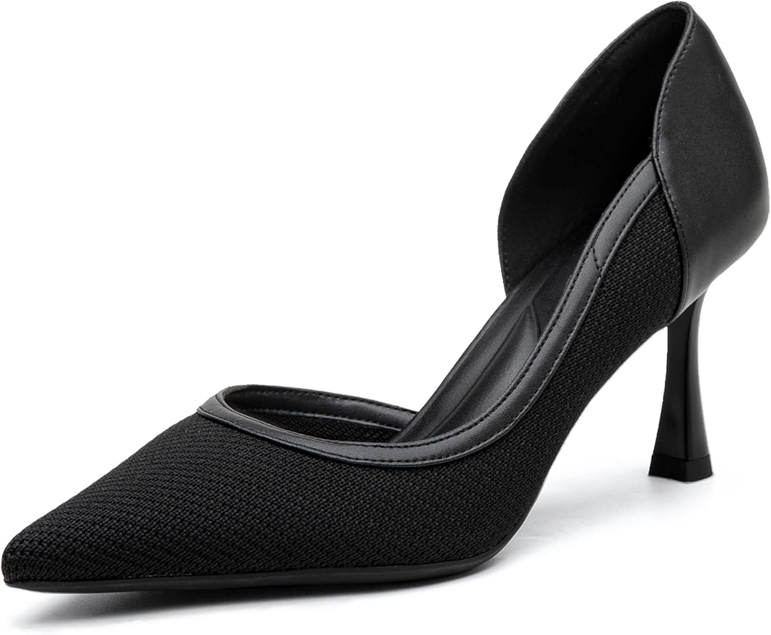 NEWBELLA Women's Elegant Kitten Heel Pumps - Pointed Toe Mid Heel Dress Shoes, Comfortable Office Pumps for Daily Commute & Professional Wear