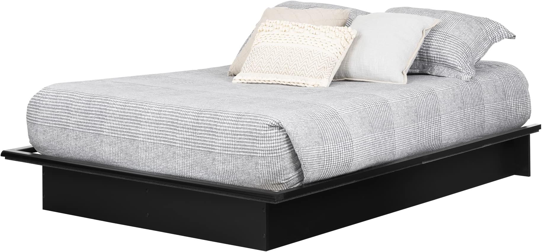 Step One Platform Bed with Storage, Full 54-Inch, Pure Black