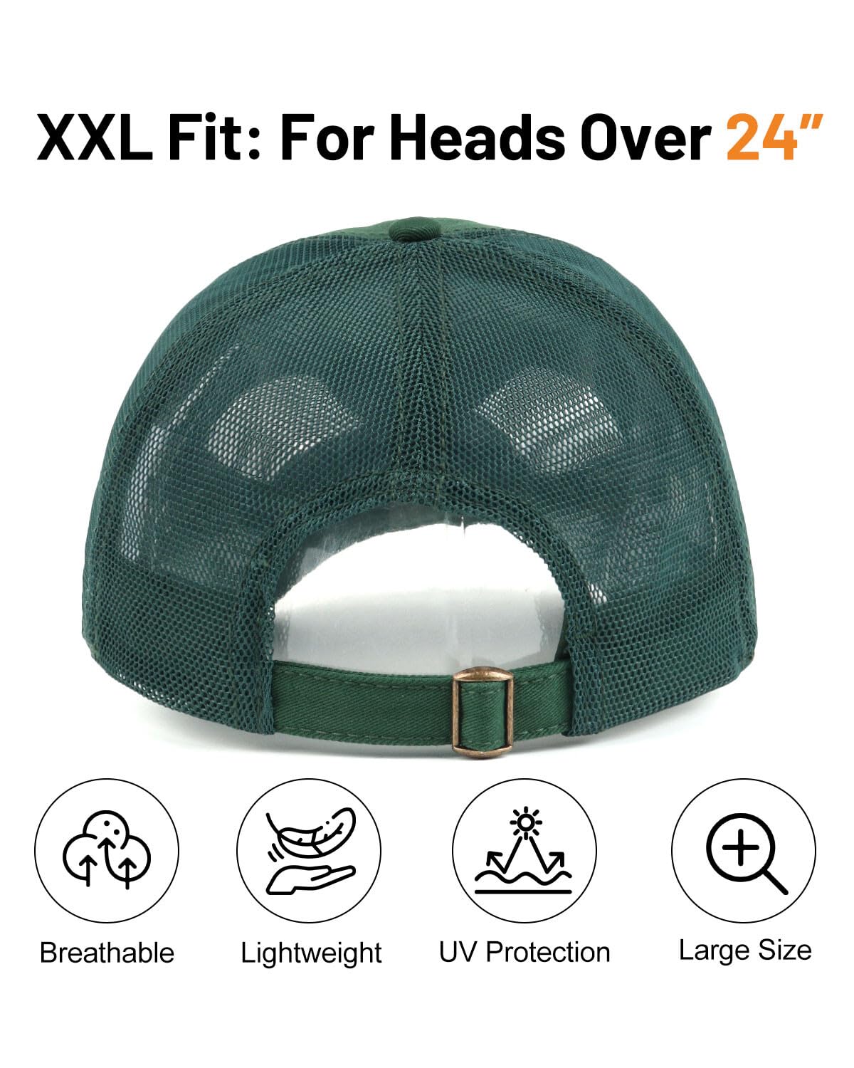Feng Shui， Czapki baseballowe XL/XXL Duże czapki sportowe do biegania Kapelusze Oversize Czapka taty Klasyczna czapka golfowa do tenisa na duże głowy