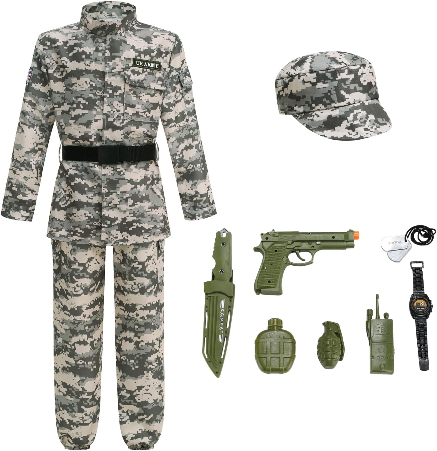 Army Costume for Kids Camo Trooper Soldier Special Forces Costume Halloween Cosplay