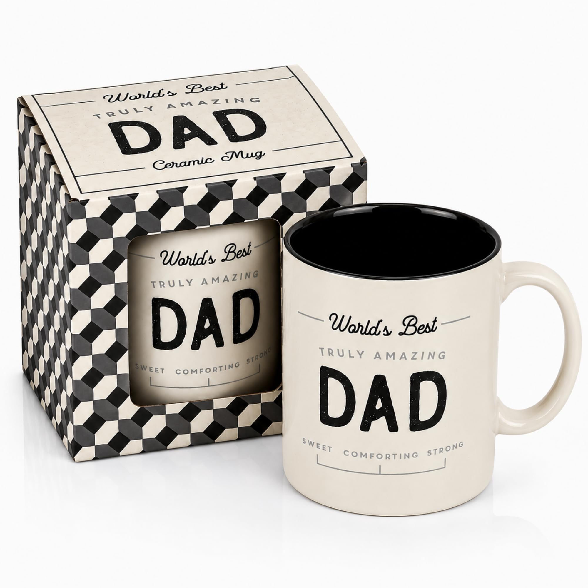 SEZHN Worlds Best Truly Amazing Best Dad Mug Gift from Son,Daughter or Wife - Fathers Day Mugs Unique Present for an Amazing Dad(350ml)