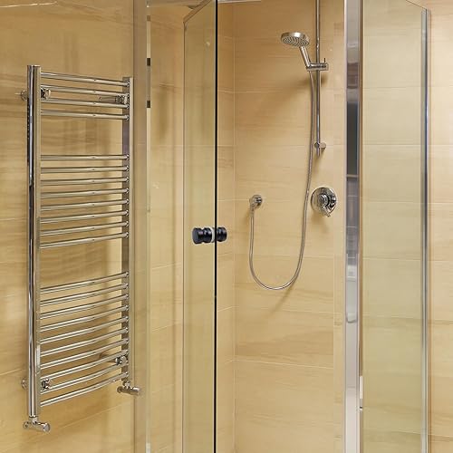 Miniatura 10 de Semetall Paquete de 2 manijas de puerta de baño traseras con espalda, pomo de puerta de vidrio de ducha de acero inoxidable sólido, tiradores