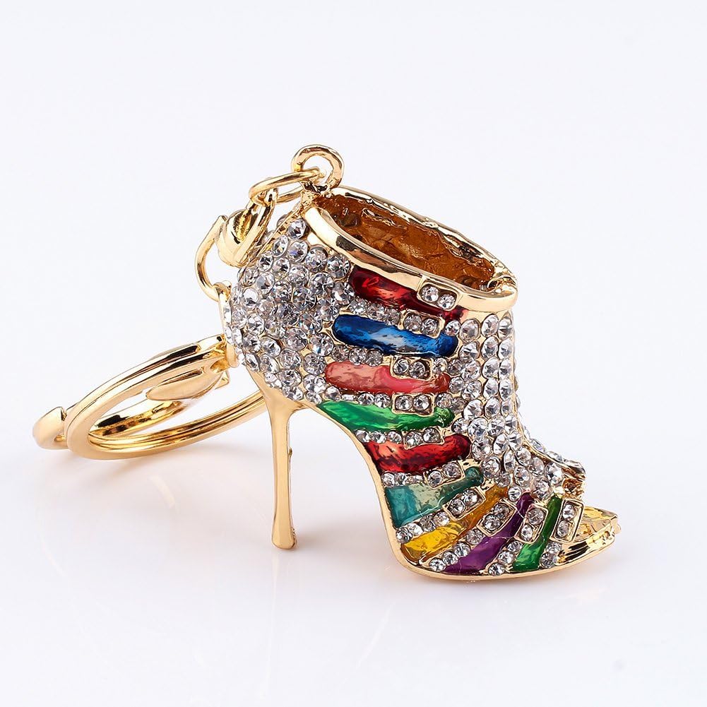 Rhinestone High Heel Shoe Keychain Fashionable Bling Crystal Women Keyring Purse Bag Car Key Holders for Girl Bag Jewelry Gifts Souvenirs - Image 6