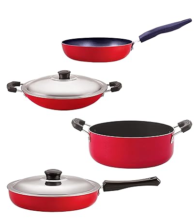 Nirlon nonstick Aluminium Utensils Set of 4 Pieces for Kitchen (FP12_AC_CVG_CS24)