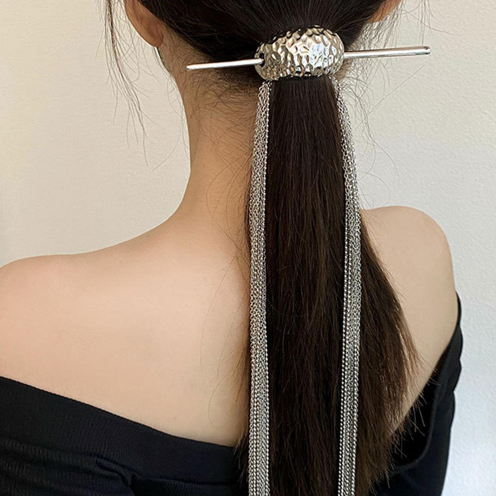 Amazon.co.jp: タッセルヘアアクセサリー | メタル アーク ロング 