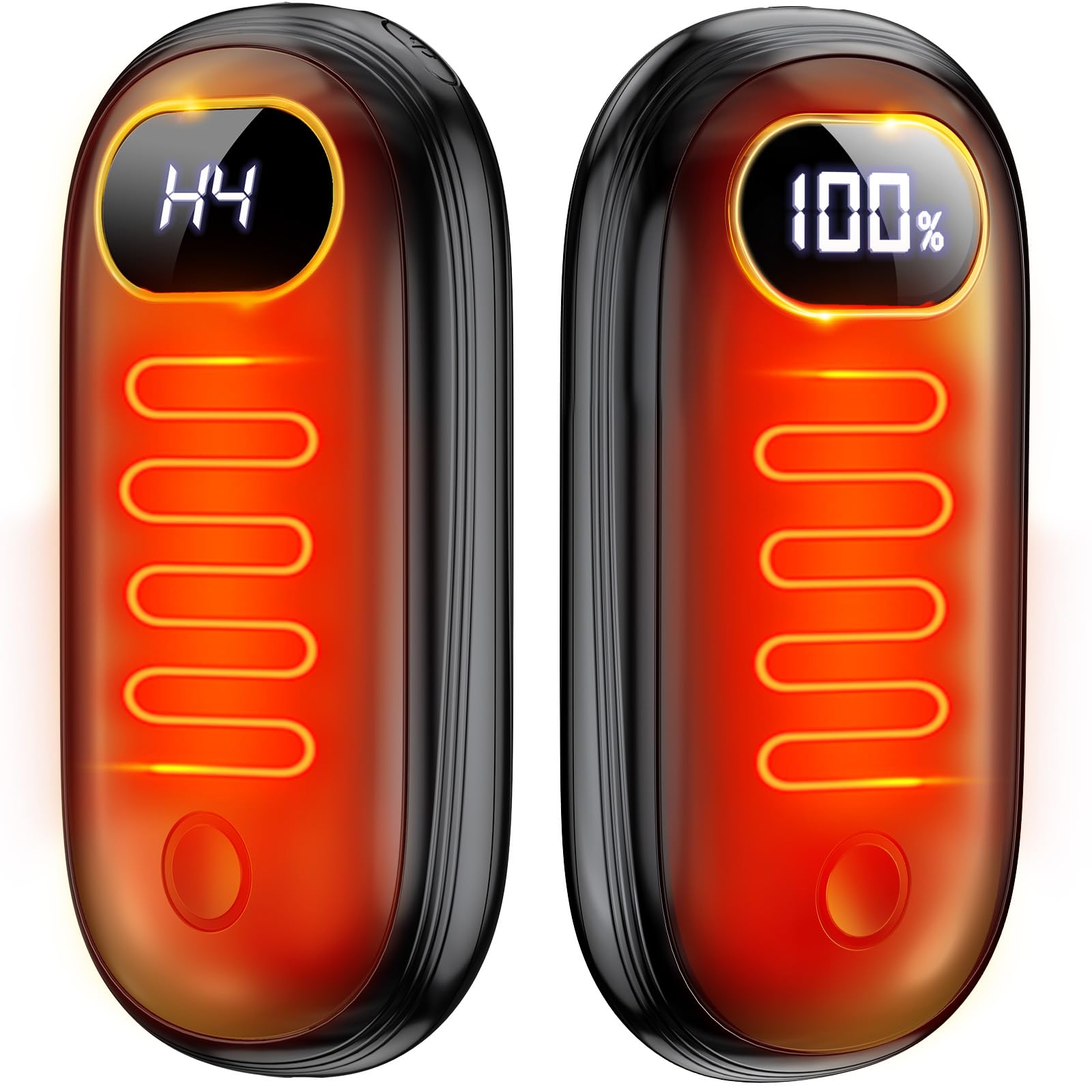 Hand Warmers Rechargeable - Electric Hand Foot Warmers 2 Pack Up to 127.4℉ with 15Hrs Warmth, LED Display & Flashlight, Double-Sided Heating, Hunting Essentials, Gifts for Man Women Raynauds GolfHand Warmers Rechargeable - Electric Ha…