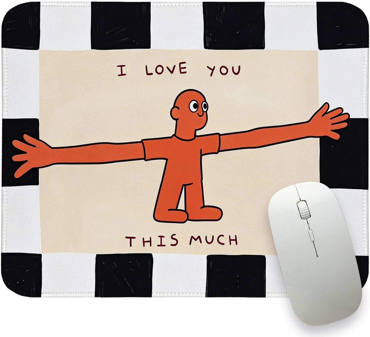 Orange Gaming Mouse Pad,Cute Cartoon Decor Desk Mouse pad,8.2x10In