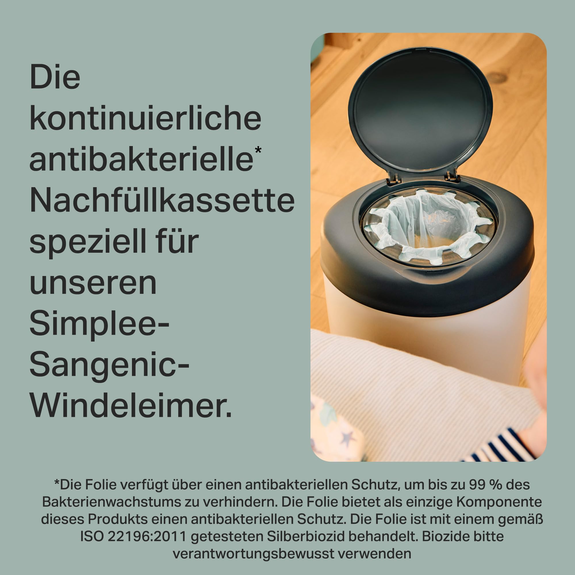 Tommee Tippee Nachfüllkassetten für Simplee Windelentsorgungssystem, 6-er Set, sich nur zur Verwendung in Simplee-Sangenic-Windeleimern