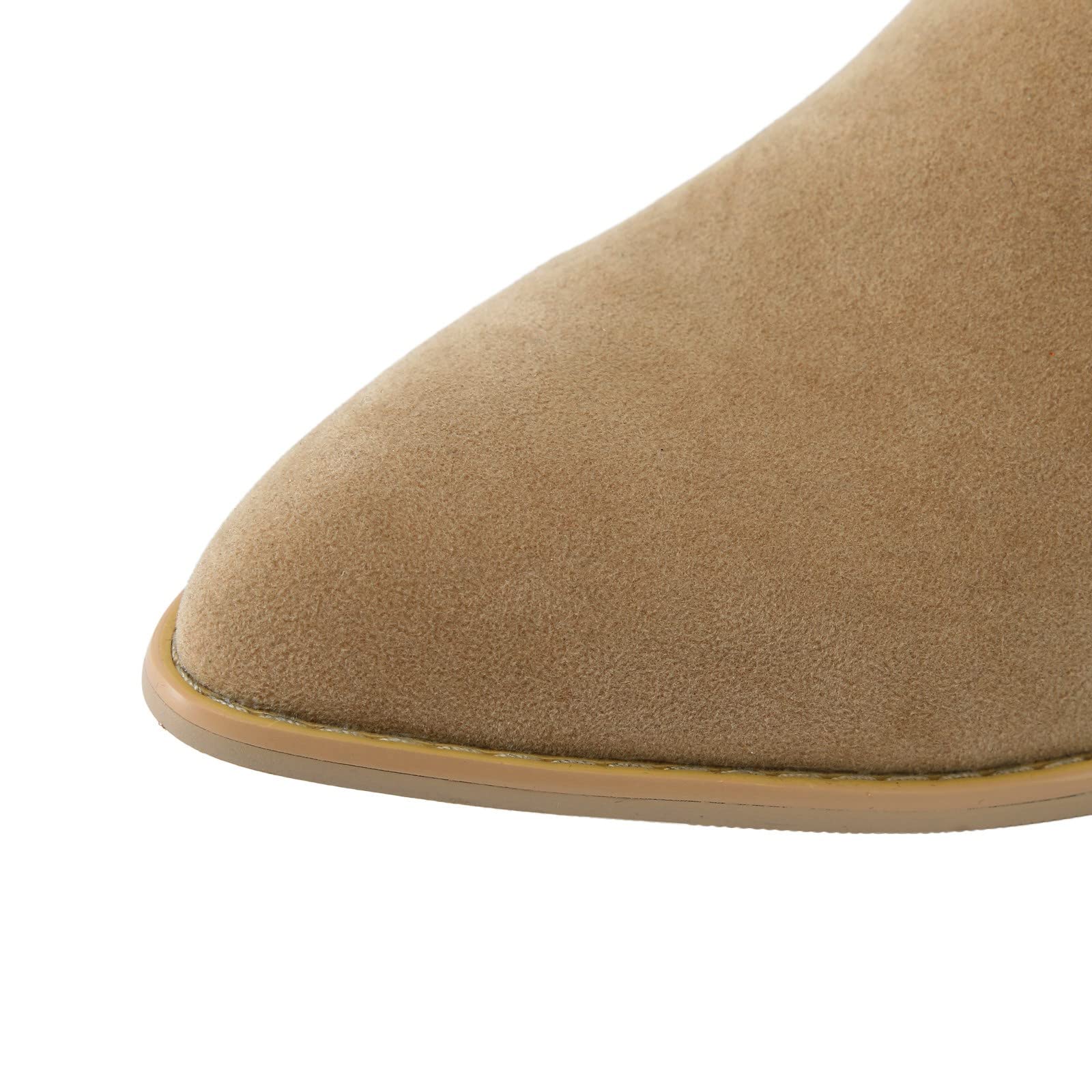 Botas genéricas para mujer ante talón bloque talla grande bota slouchy plisada bota lateral cierre de cremallera bota color sólido botas elegantes y flexibles botas altas altas para mujer de gran