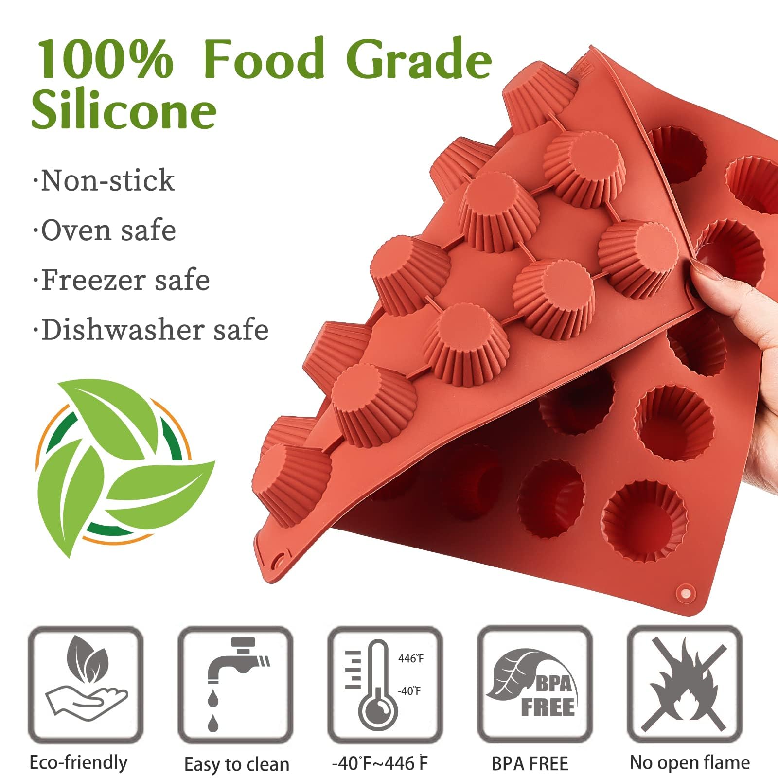 Stampo Per Cioccolatini In Silicone - 2 Pezzi Con 6 Cavità