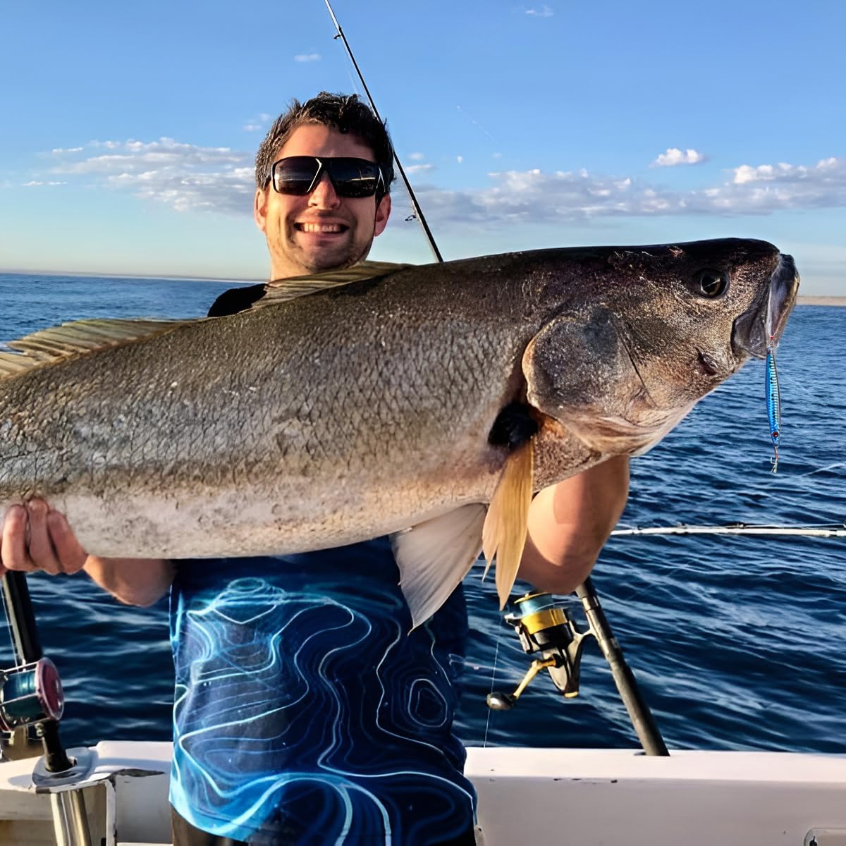 Señuelos de Pesca de Mar de Hundimiento Profundo, WASAGA 4 Piezas 60g/80g/100g/120g/150g/180g Cebo de Pescado Giratorio de Mar de Metal Duro para Atún, Salmón Mero y Señuelo de Jigging