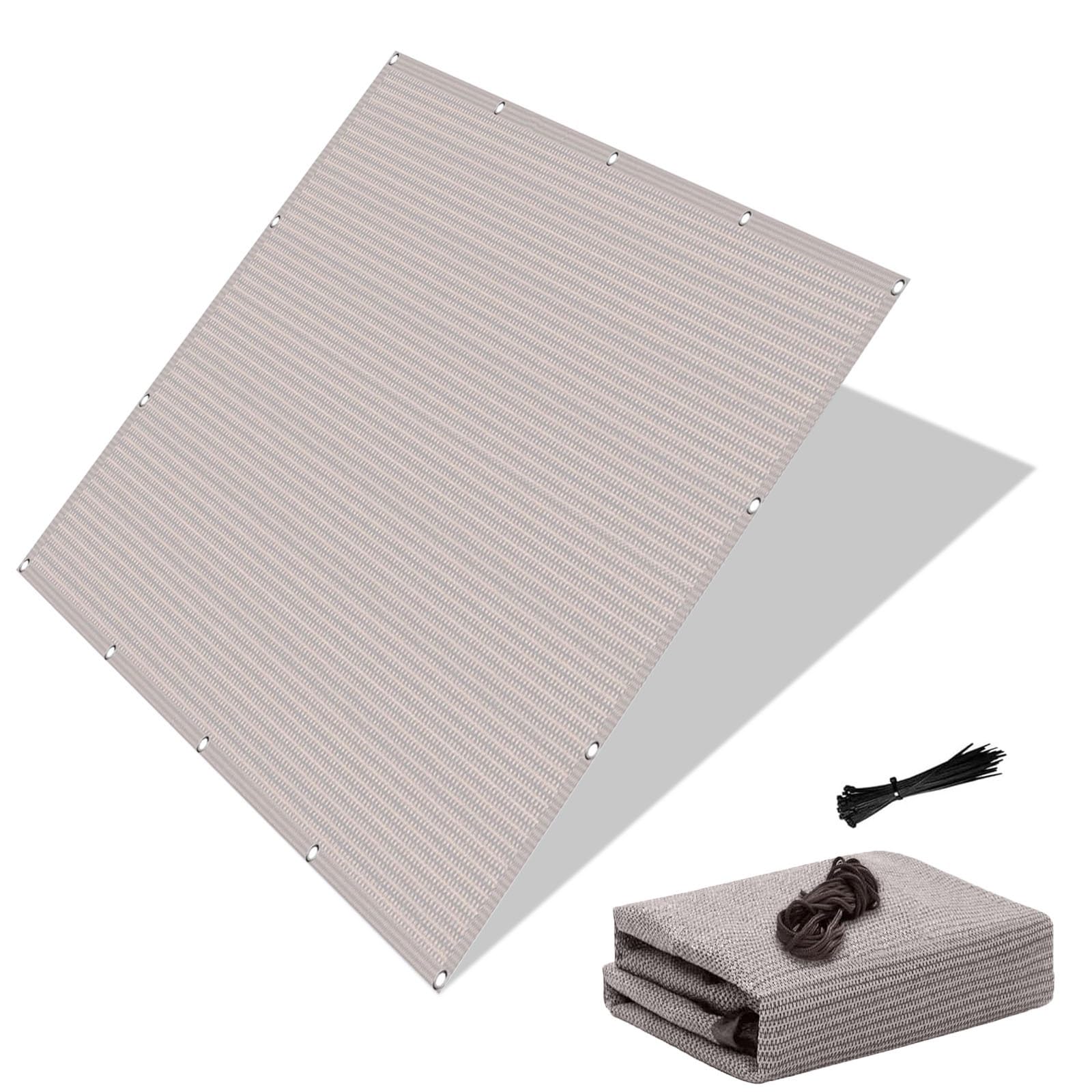 Toile ombrage protection solaire 1.4 x 5.6 m coupe-vent rectangulaire blanc balcon