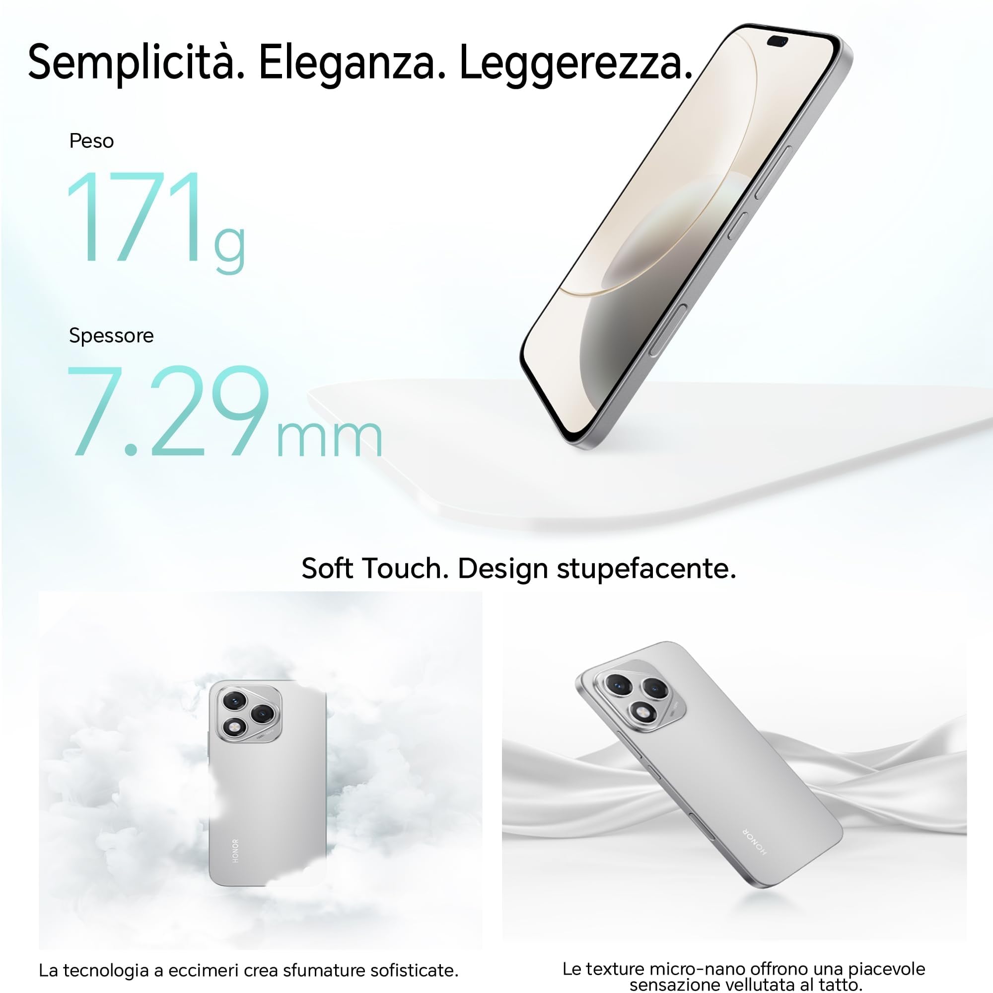 HONOR 400 Lite Smartphone 5G Dual SIM NFC, 8GB RAM 256GB Memoria, 108MP con pulsante AI telefono Android 15, 6.7 pollici AMOLED Eye-Care Display, 5230 mAh,IP64&SGS, Velvet Gray [Versione italiana]