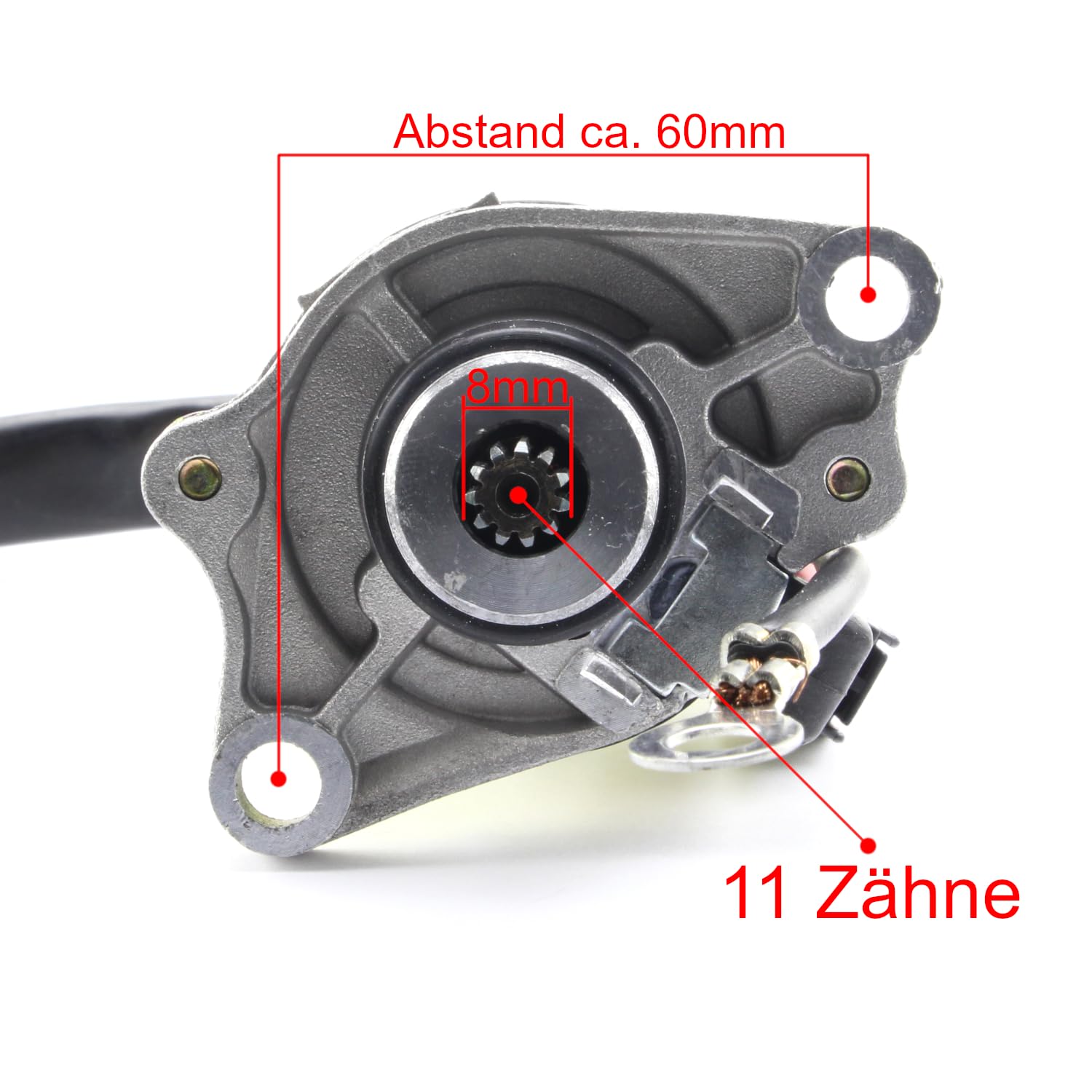 Anlasser Startermotor für 50ccm 2-Takt kompatibel mit Peugeot Speedfight 4, 3, 2, Jetforce C-Tech/TSDI, Vivacity, Citystar, Django, Ludix, Kisbee, Streetzone
