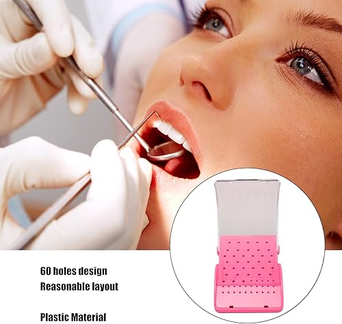 Miniatura 5 de Bur - Organizador de estuches autoclavables, soporte de fresas de 60 agujeros con funda, soporte para fresas, taladro de fresas, caja organizadora,