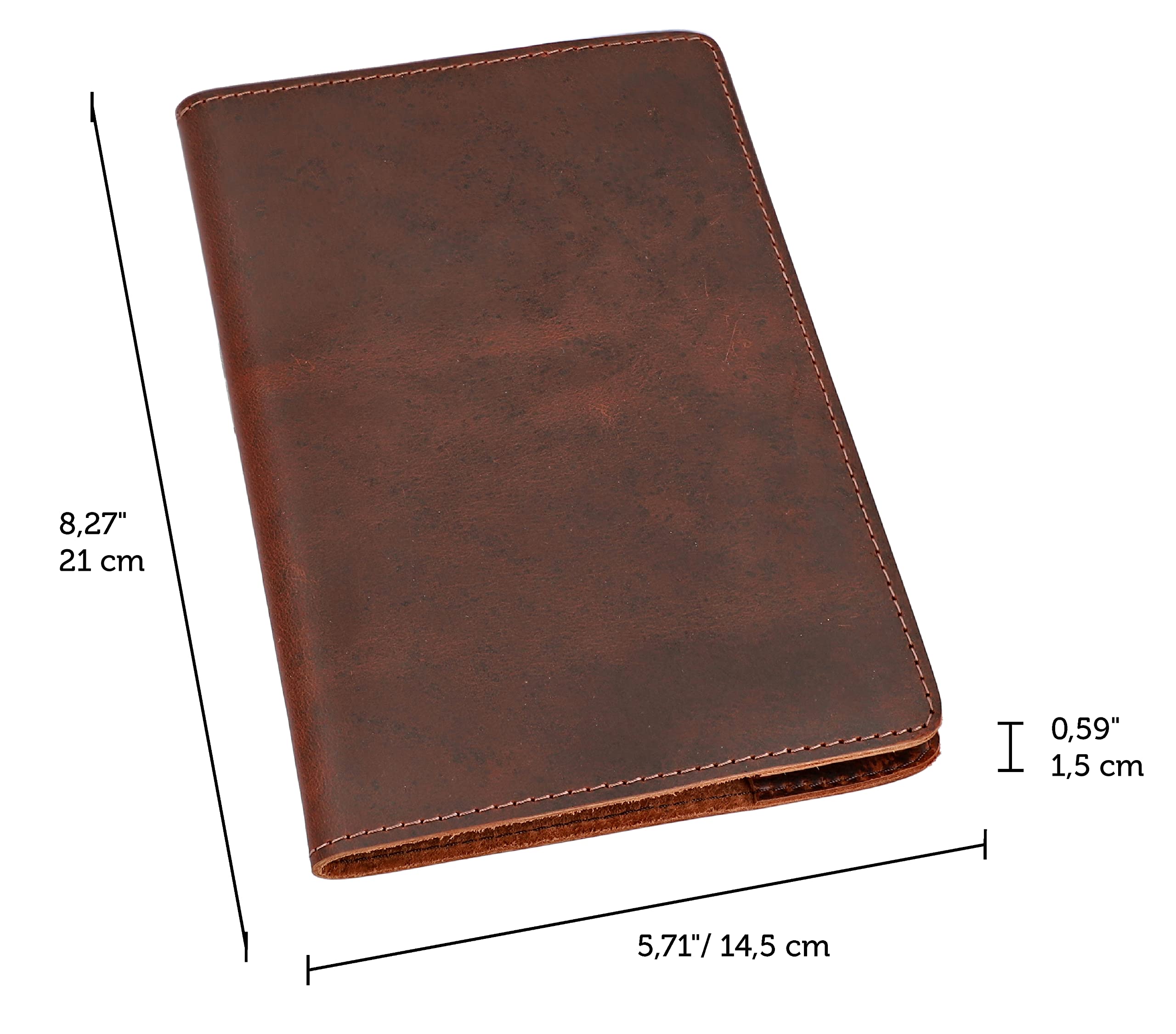 Gusti Cuaderno de piel Lahja notas esbozos diario de viaje marrón cuero