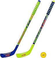 Franklin Sports NERF Proshot Kids Hockey Sticks & Ball Set - Adjustable 2-Player Youth Indoor/Outdoor Knee & Floor Hockey Fun