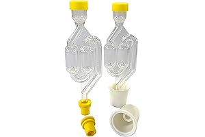 North Mountain Supply 2-Count Italian Twin Bubble Airlock with Grommet and Universal Carboy Bung
