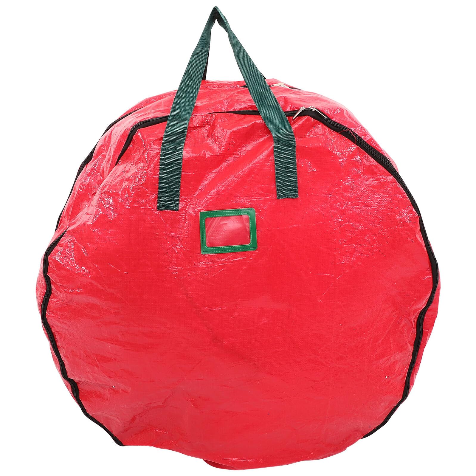 Rangement couronne de Noël double couche grand modèle rond avec poignées de transport