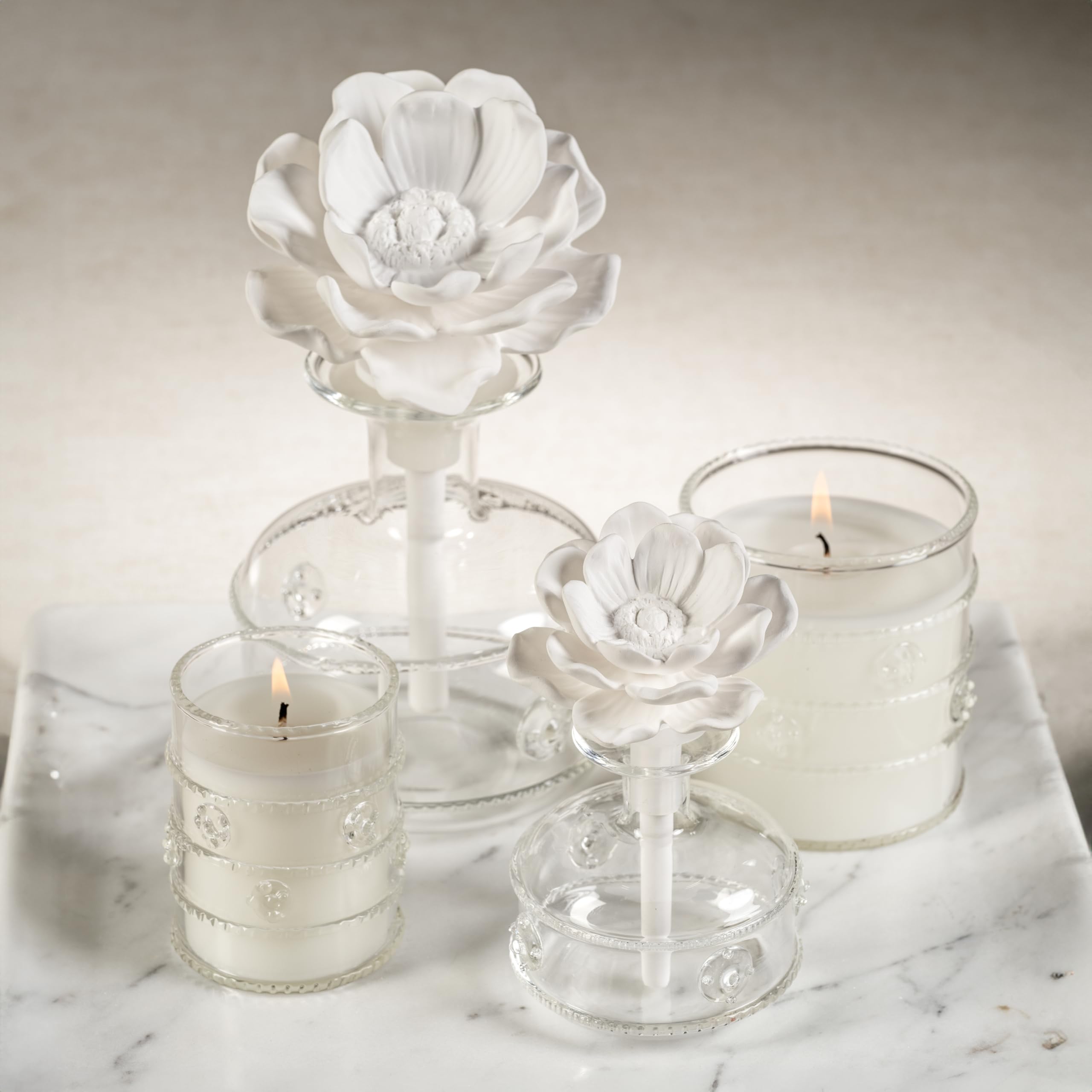 Amazon.com: Zodax Water Lotus Grand Casablanca Porcelain Diffuser