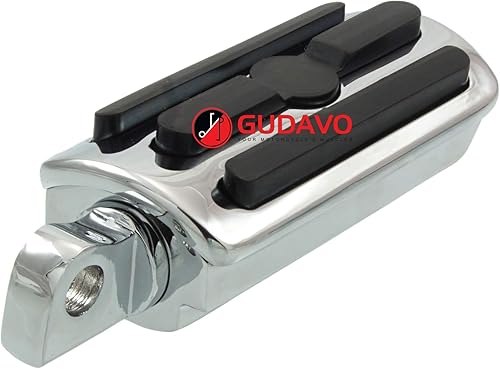 Miniatura 4 de Motocicleta cromo aluminio pie clavijas pedal delantero con soportes para Yamaha FZ 1 2001-2015 (G3I0Chrome)