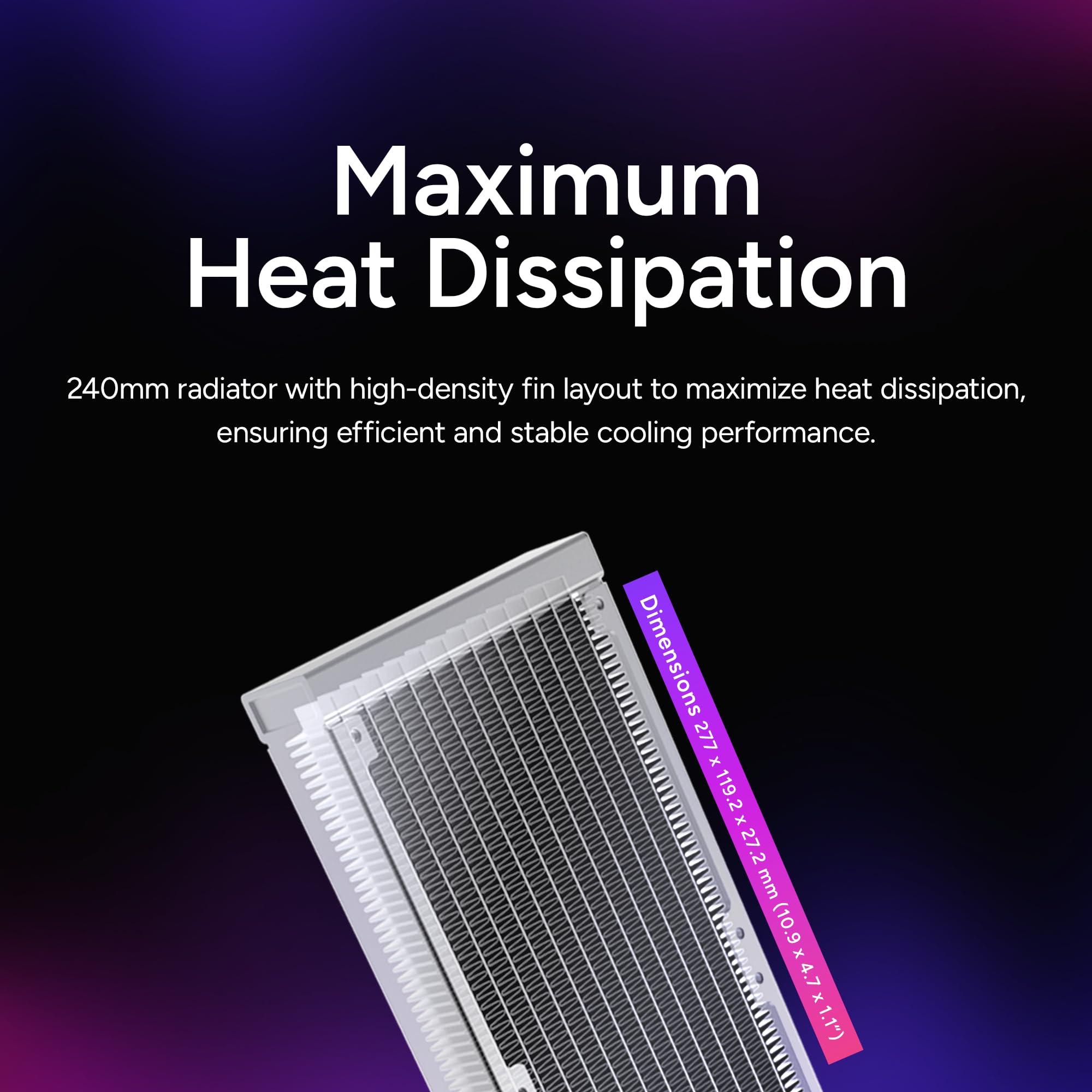 Cooler Master Enfriador líquido de CPU 240 Core II blanco AIO, R9|U7|i7, bomba G9R de doble cámara, espejo infinito aRGB, tubo de 400 mm, radiador de 240 mm, ventilador PWM de 120 mm, AMD Ryzen AM5|4