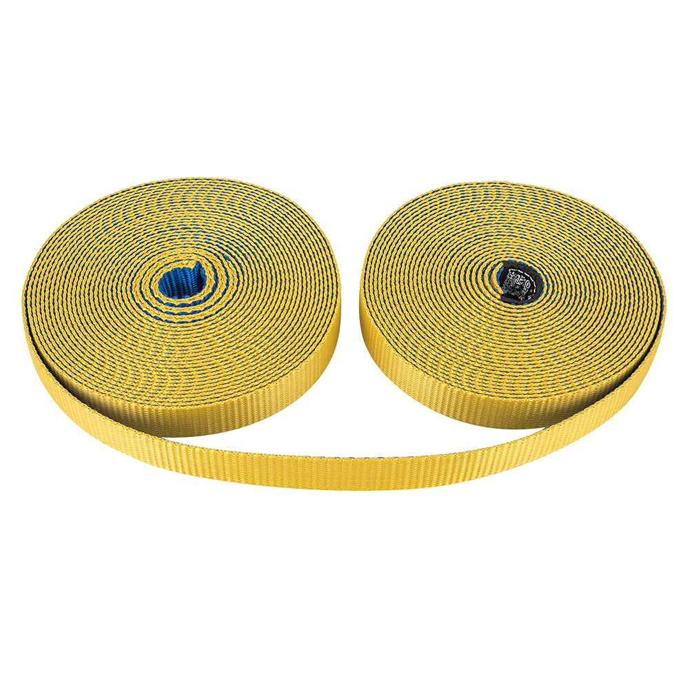 Gibbon 18222 Slackline Flowline Tree Wear Set, 25 m (85,6 Fuß), Kernbalance, Training, Camping, draußen, gelb, FLOWLINE TREEWEAR Gelb