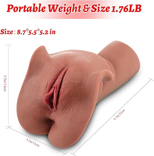 Miniatura 6 de Muñeca sexual masturbador masculino con vagina anal Stroker sexual realista Big Butt Muñecas sexuales marrones Masturbador de bolsillo Juguetes