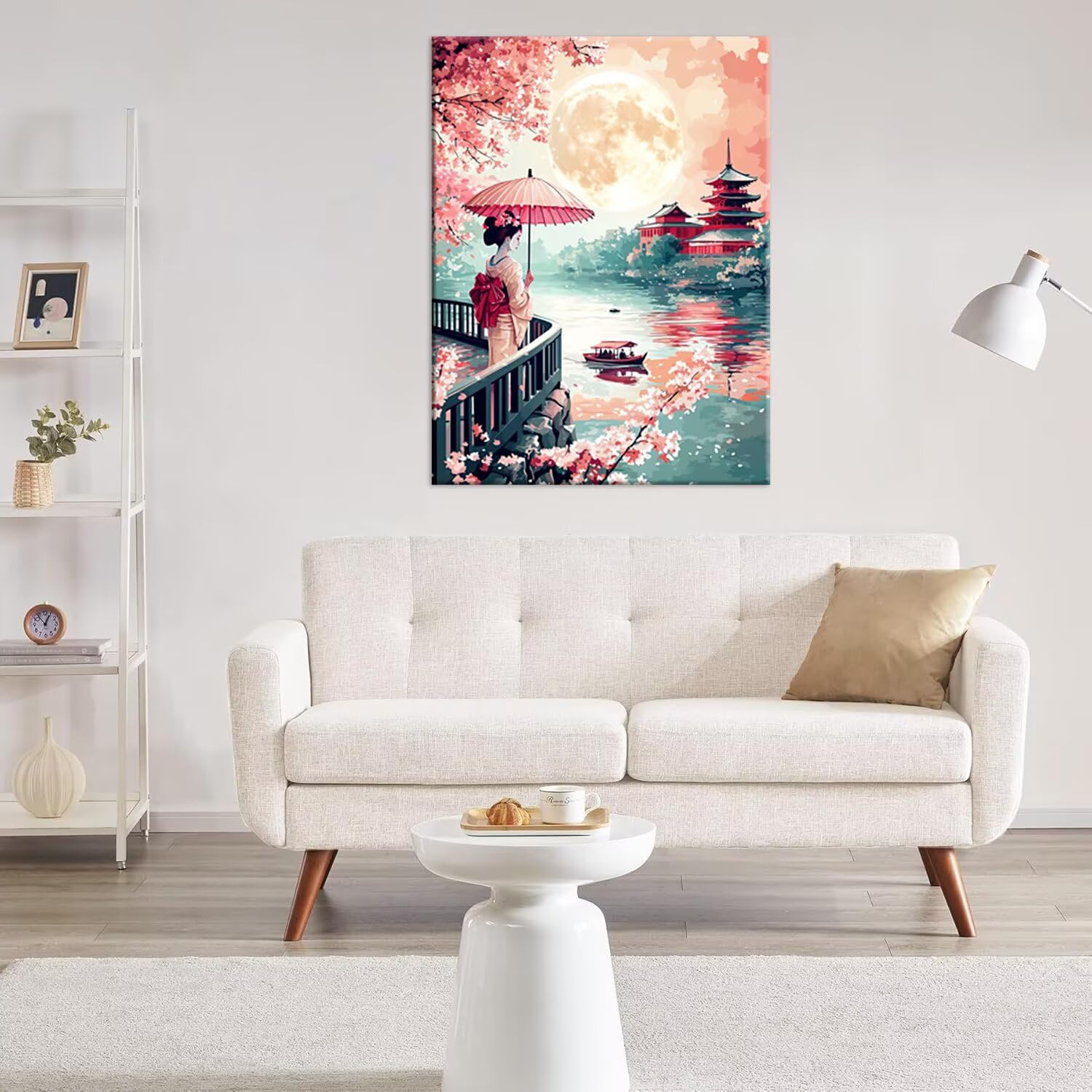 Hyupuanj Zestaw do malowania diamentowego gejszy dla dorosłych, 81 x 112 cm