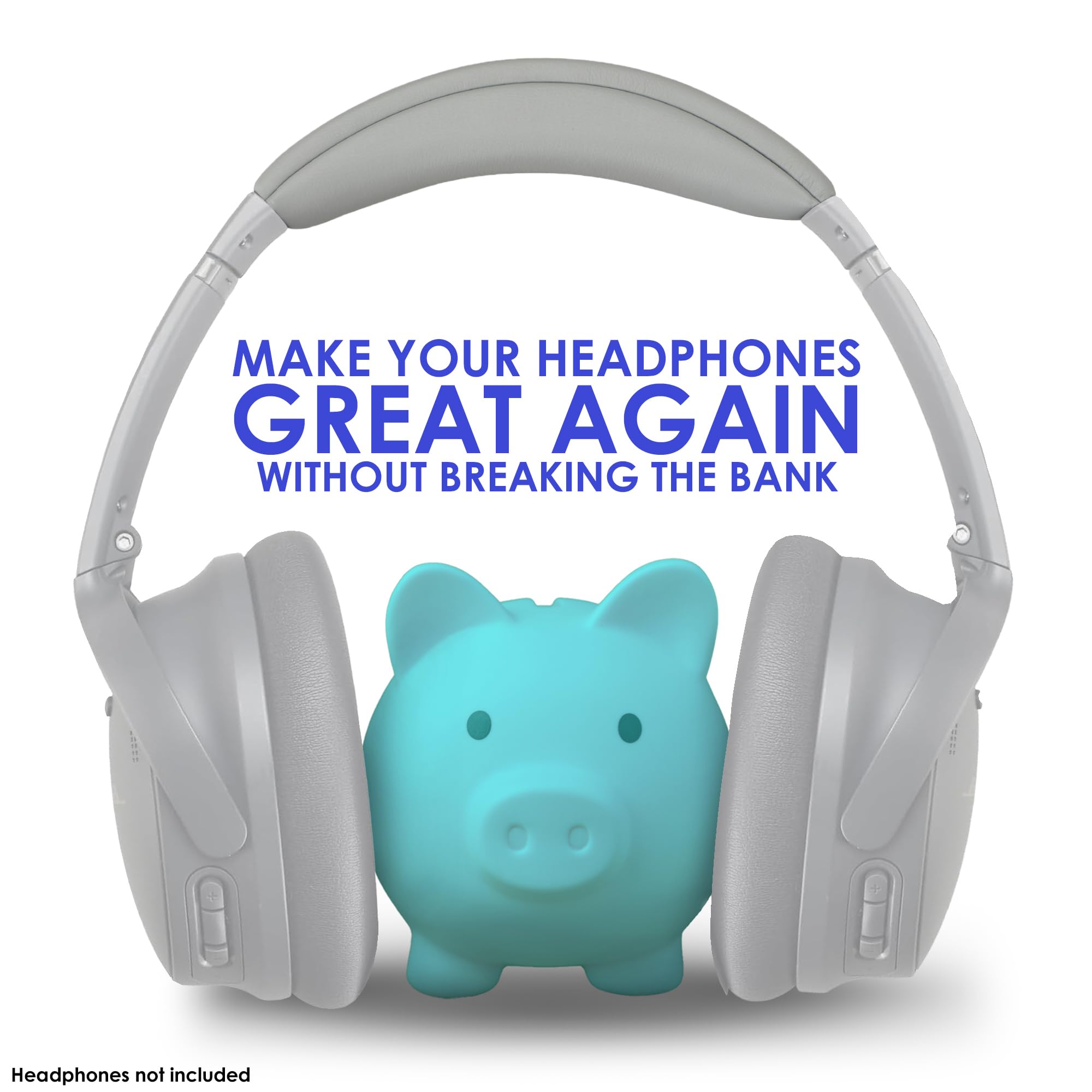 AHG Accessory House Global QC35 II Headband Pad Cushion Cover Compatible With Bose QuietComfort 35 Headphones (Grey) - Easy Clip-on Design, Premium PU, FlexiSoft High-Density Foam