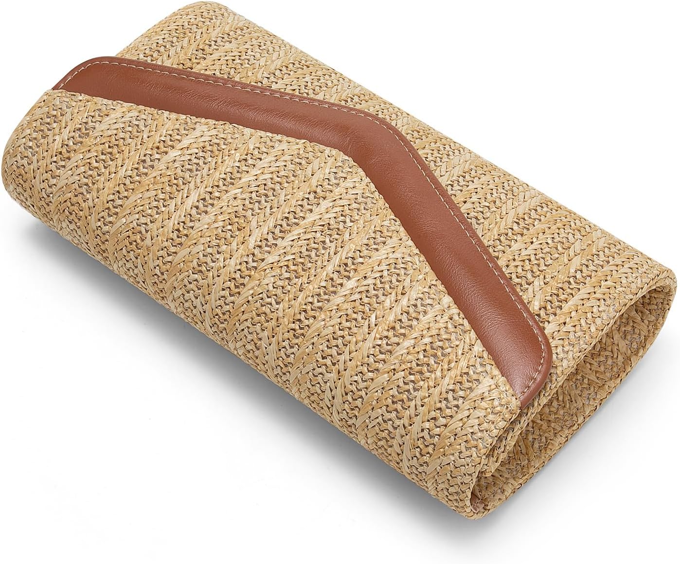 Straw Clutch Purse for Women Envelope Clutch Handbags for Summer Beach Evening Shoulder Crossbody Bag - Image 7