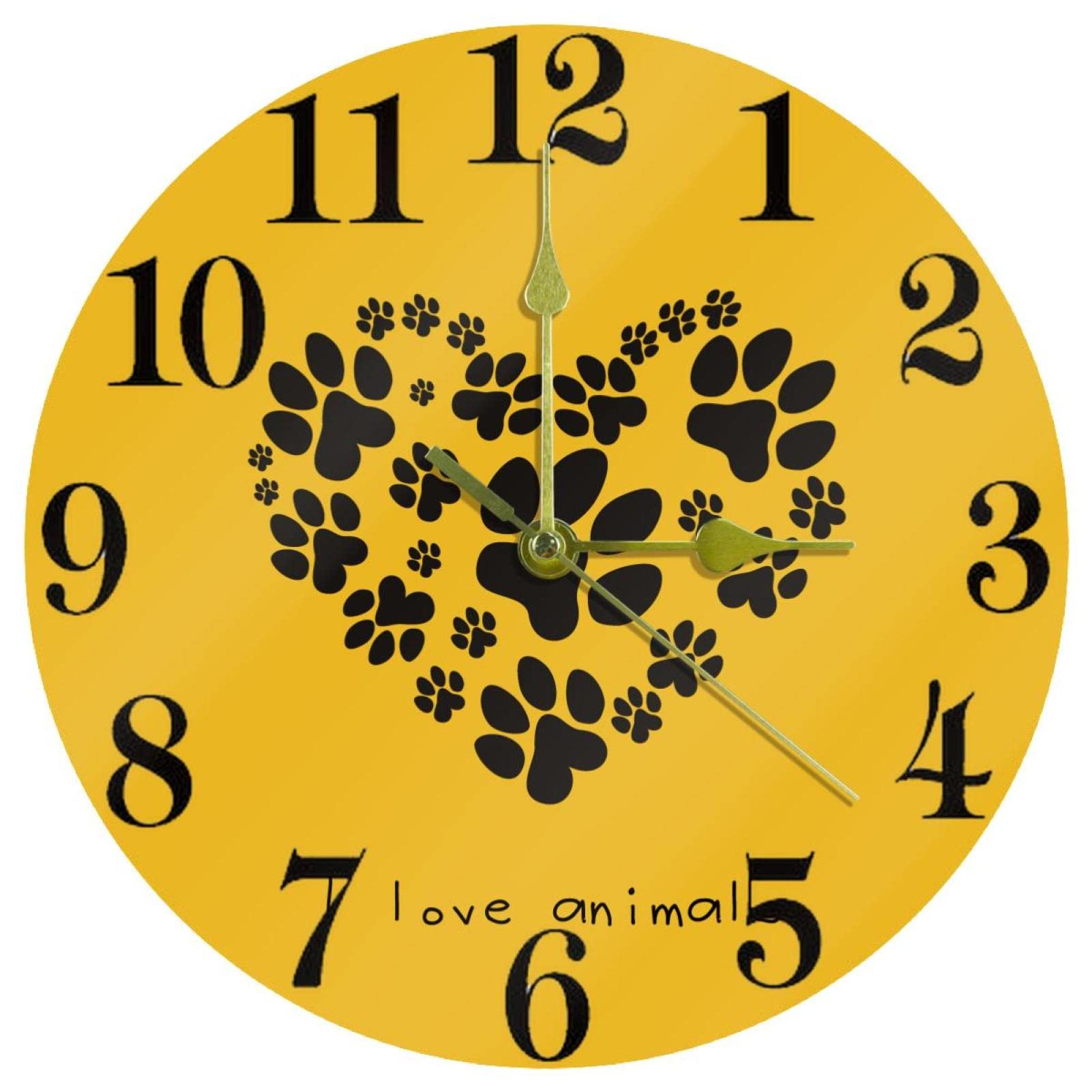Horloge murale noire sans tic-tac résolvant les problèmes de sommeil en chambre