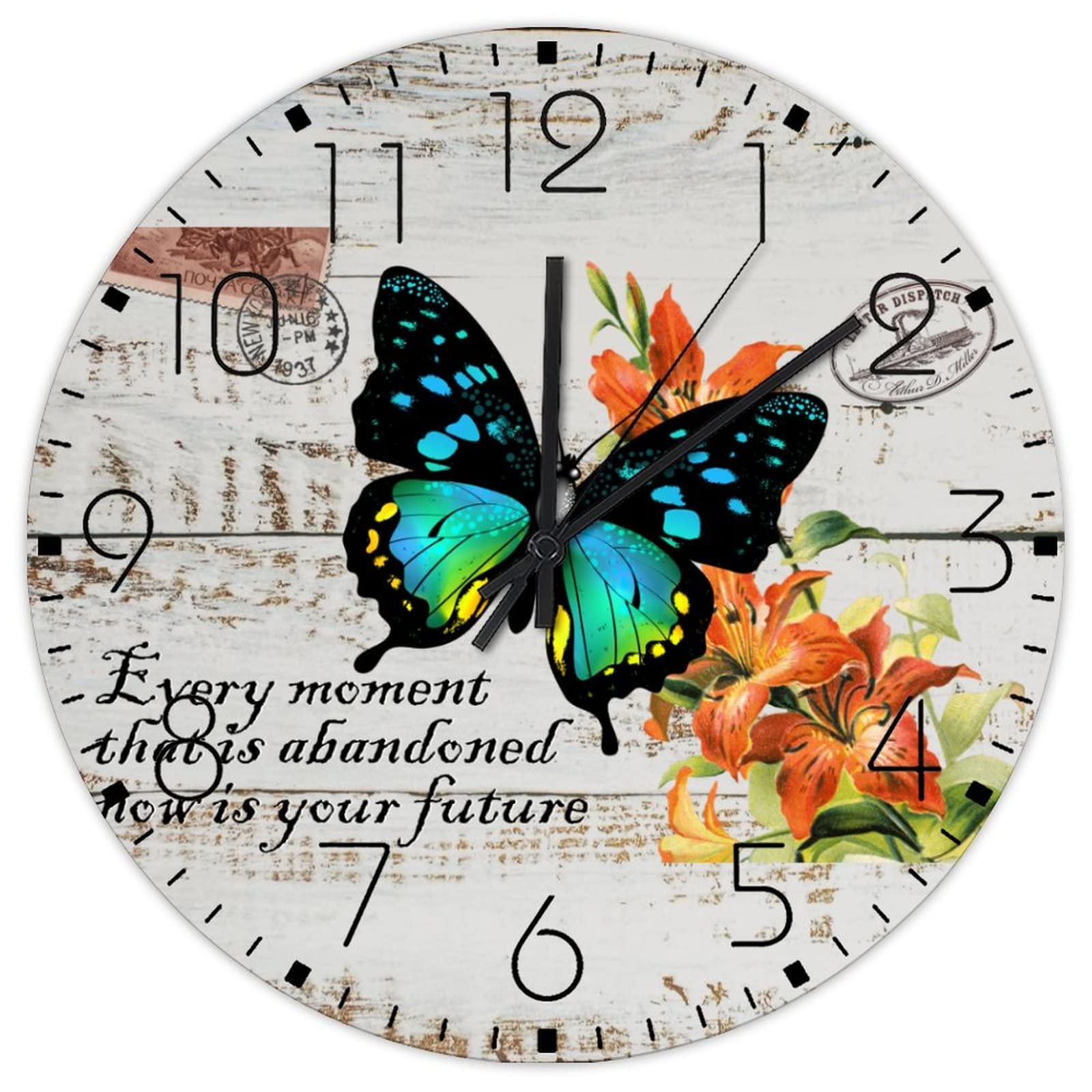 Horloges murales en bois de 38,1 cm pour rompre le stress des espaces de vie
