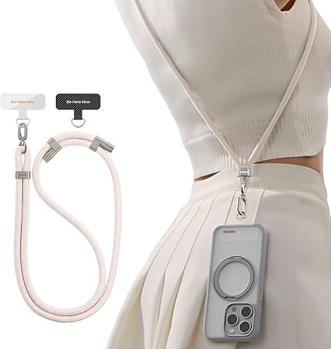 Miniatura 9 de TORRAS Cordón cruzado para teléfono con 2 pestañas para teléfono, correa ajustable antirrobo para todos los teléfonos, hebillas de metal premium,