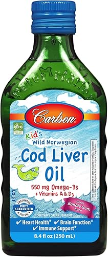 Carlson - El aceite de pescado muy fino 1600 mg de omega-3 suplemento de aceite de pescado líquido aceite de pescado noruego capturado en la