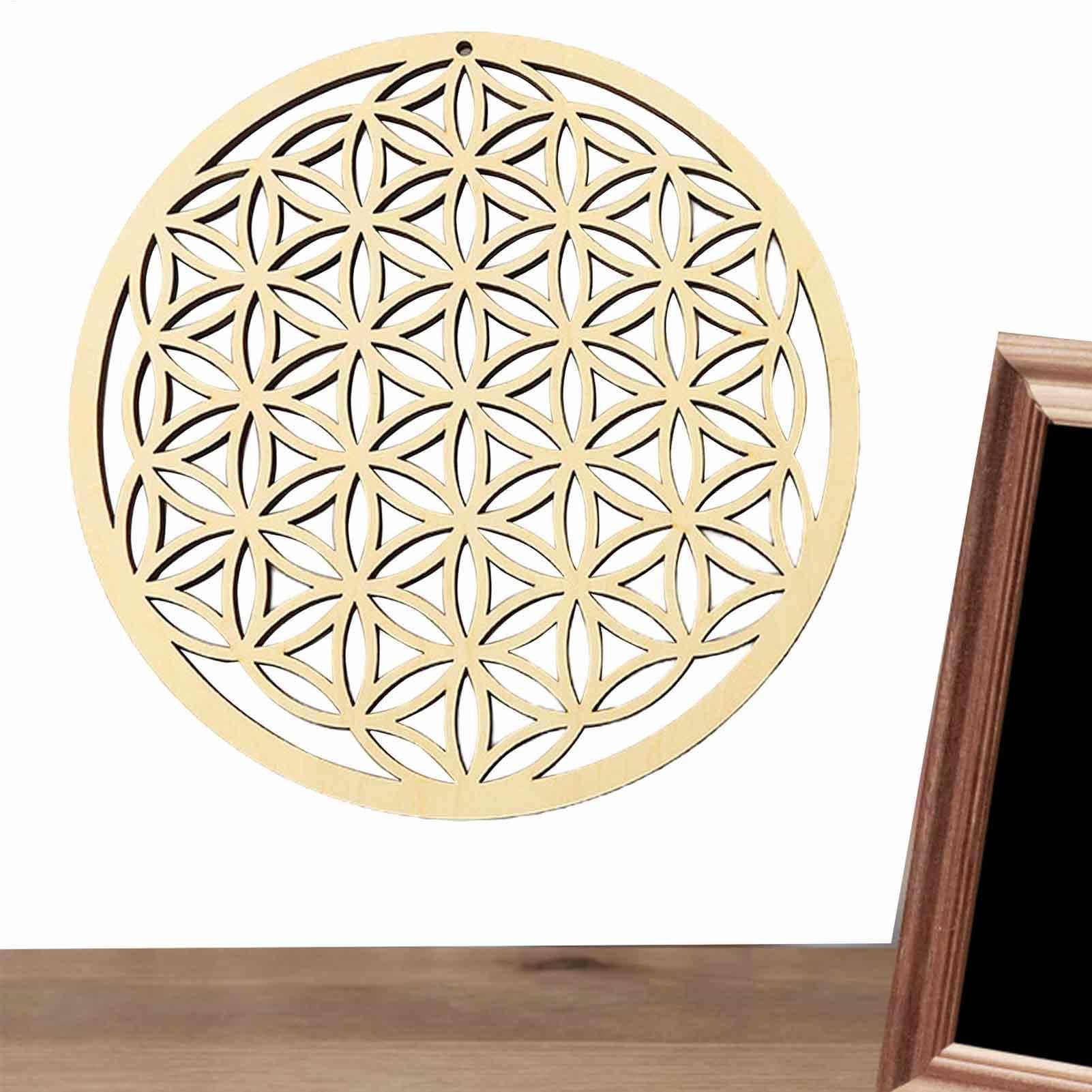 Raypontia Flor De La Vida para Pared - 30Cm Flor De La Vida Pared, Adhesivo DePared De Madera con Flors Vida, Flors De La Vida Madera, Decoración DePared, Decoración DeGeometría Sagrada