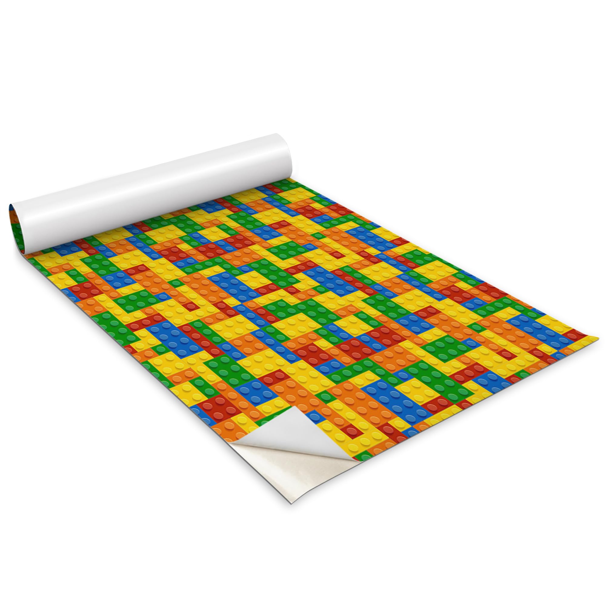 Papier Peint Autocollant Cuisine et Salon | Rénovation Adhesif pour Meuble Blocs Colorés