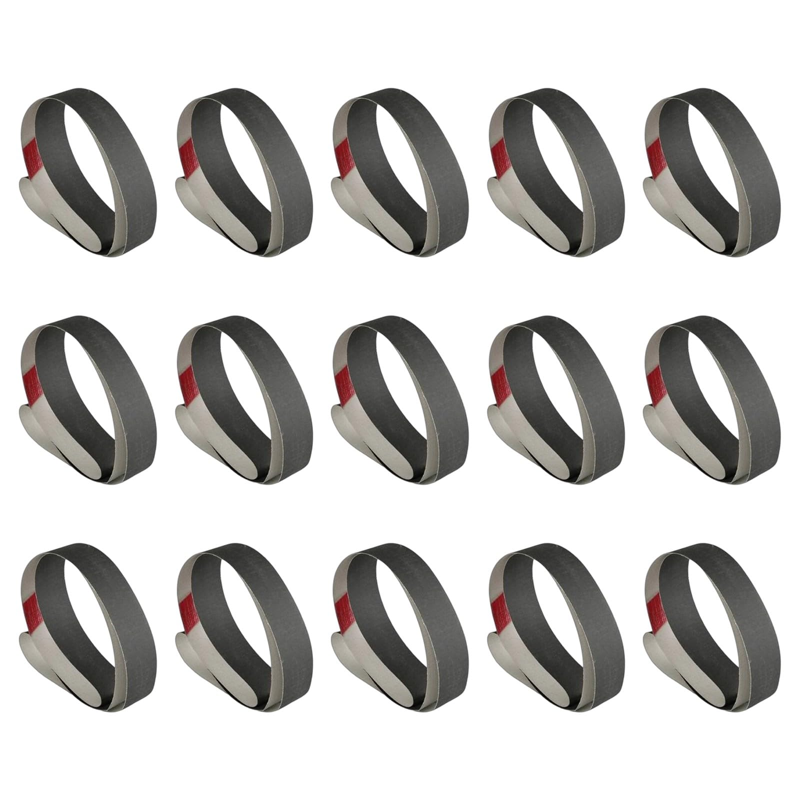 Lot de 15 bandes abrasives noires 600/800/1000 - 760 x 25 mm - Convient pour métal, bois, verre, meulage à sec/humide - Abrasif thermique